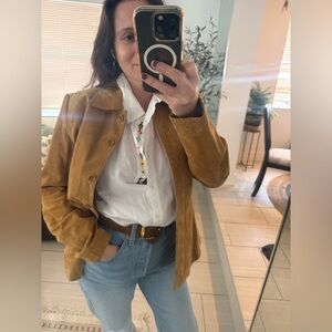Suede Leather Jacket Size M Caslon